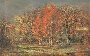 Charles leroux, Edge of the Woods,Cherry Tress in Autumn